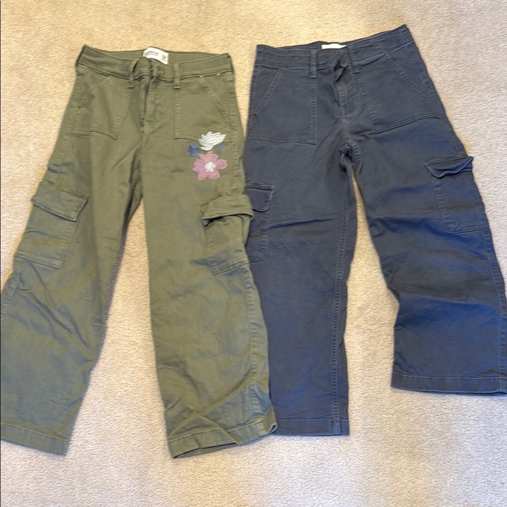 Kids Cargo Pants Set - Green and Navy